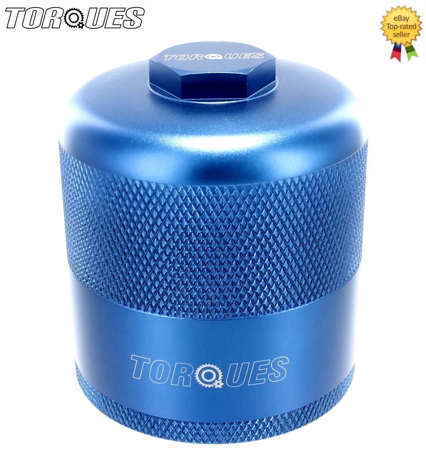 Torques Billet Aluminium Inspection Re-Usable Oil Filter In Blue 3/4"