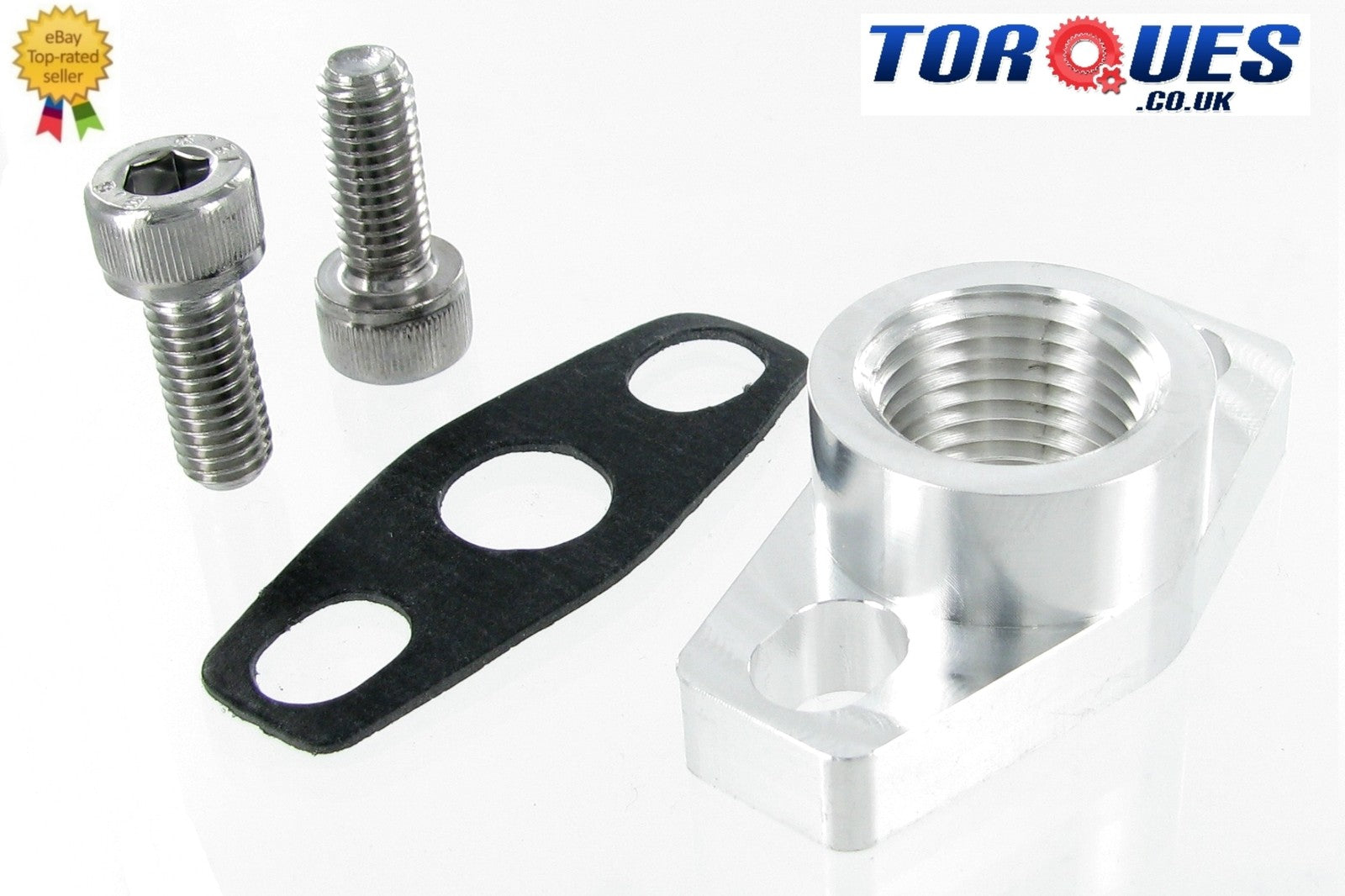 GT / T25 / T28 Garrett Turbo Billet Oil Return Flange 1/2" NPT + Bolts