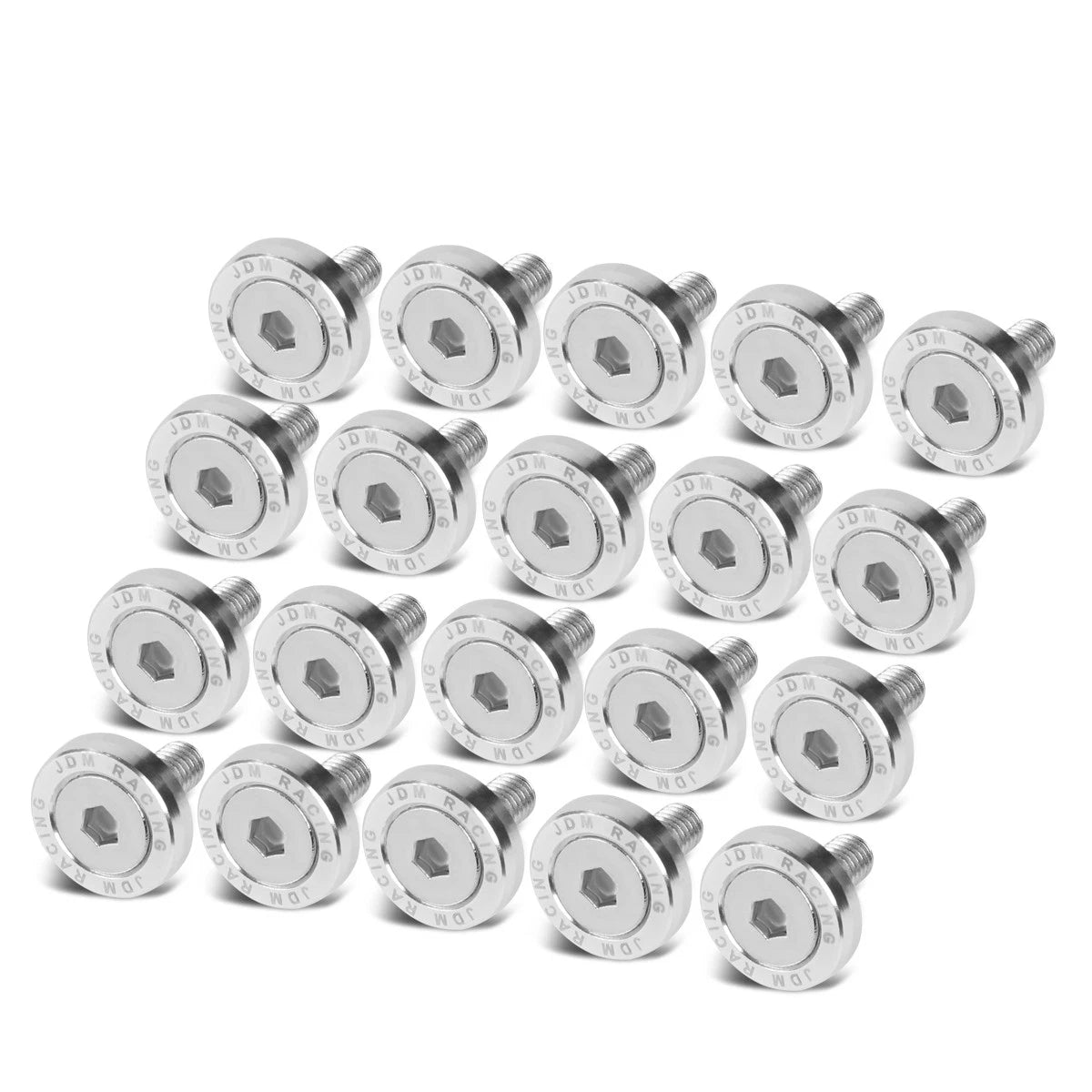 Silver 20mm Aluminum Fender Washers Dress Up Kit Fits M6 X 1.0 Bolt