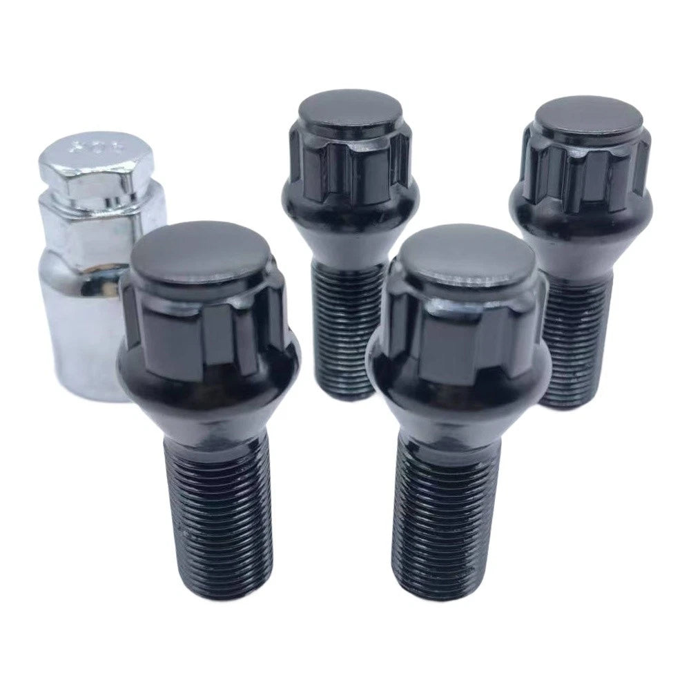 High Strength Steel Wheel Anti Theft Bolts Set 4 Plus 1 M14x1 5 For
