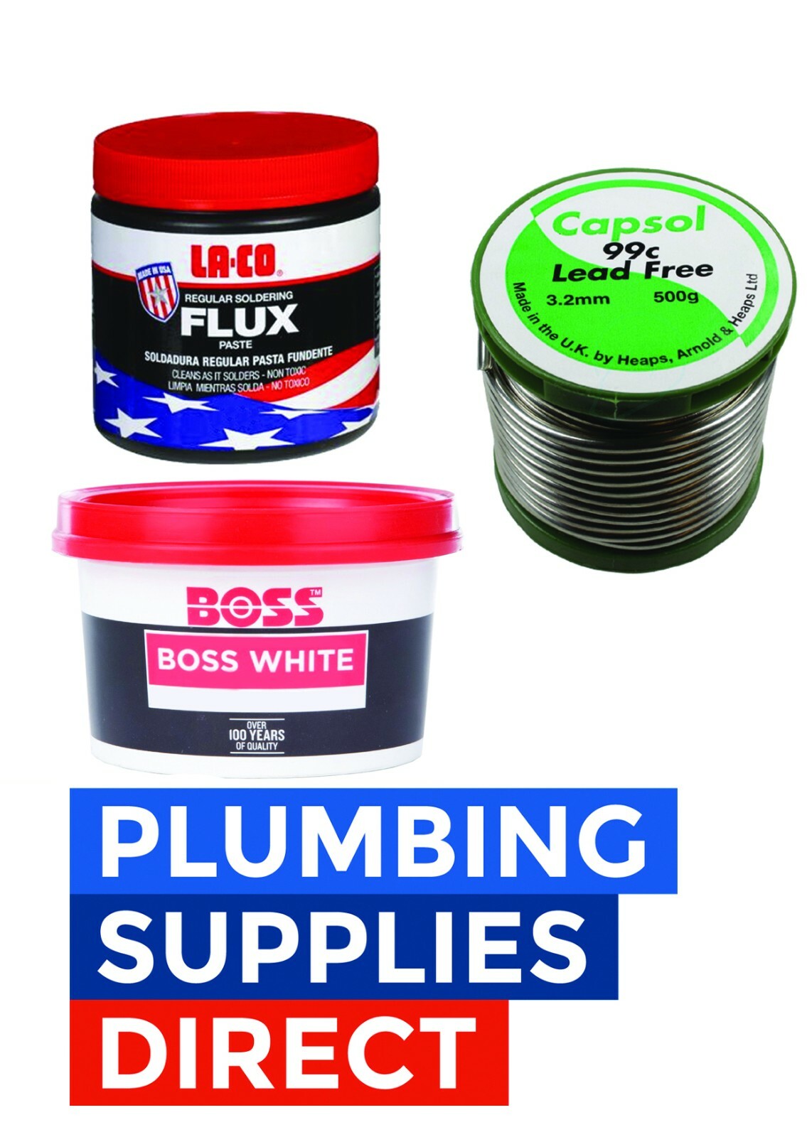 Plumbers Lead Free Solder Kit 60g Laco Flux