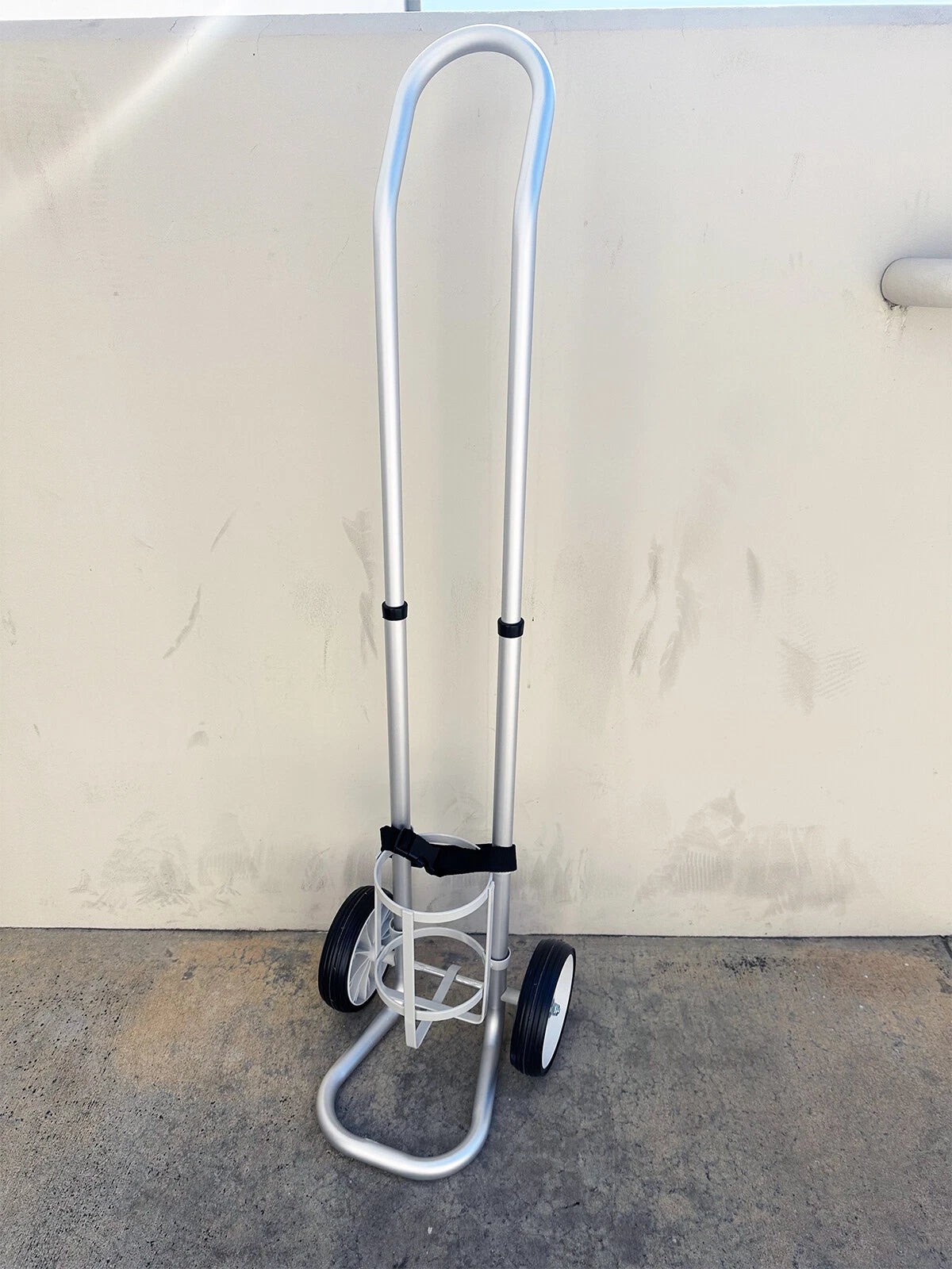 Aluminum Oxygen Tank Cylinder Cart Carrier Rolling 2 Wheel Fit D & E