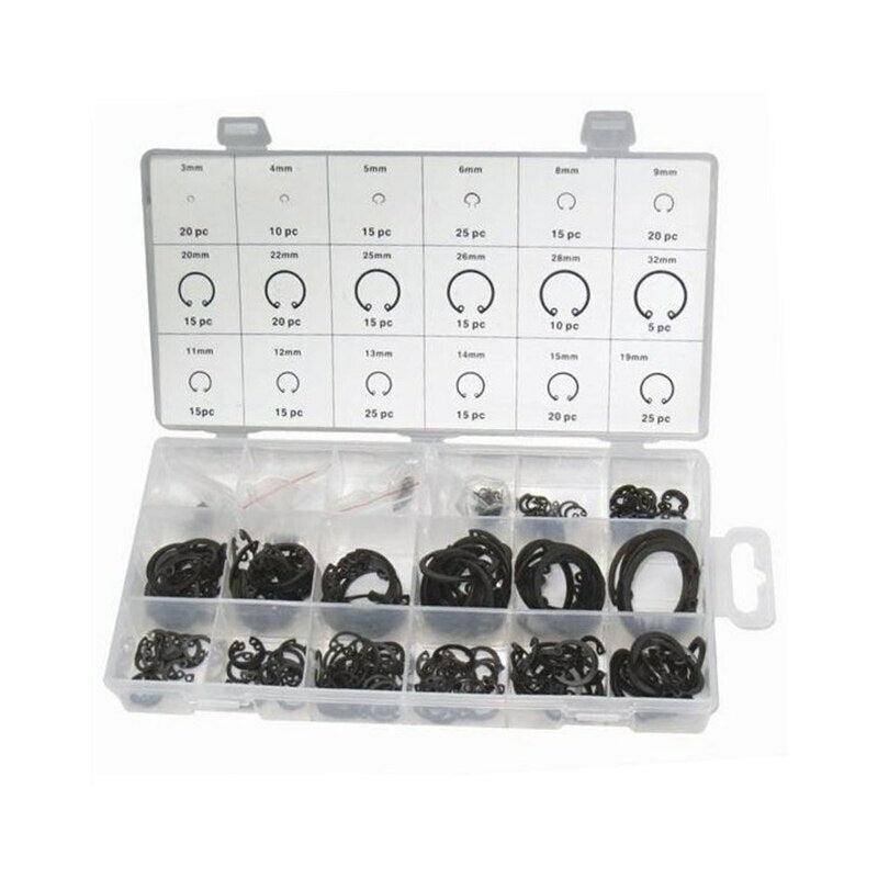 300PC 3-32MM 18 Metric Sizes Internal Circlip Snap Retaining Ring
