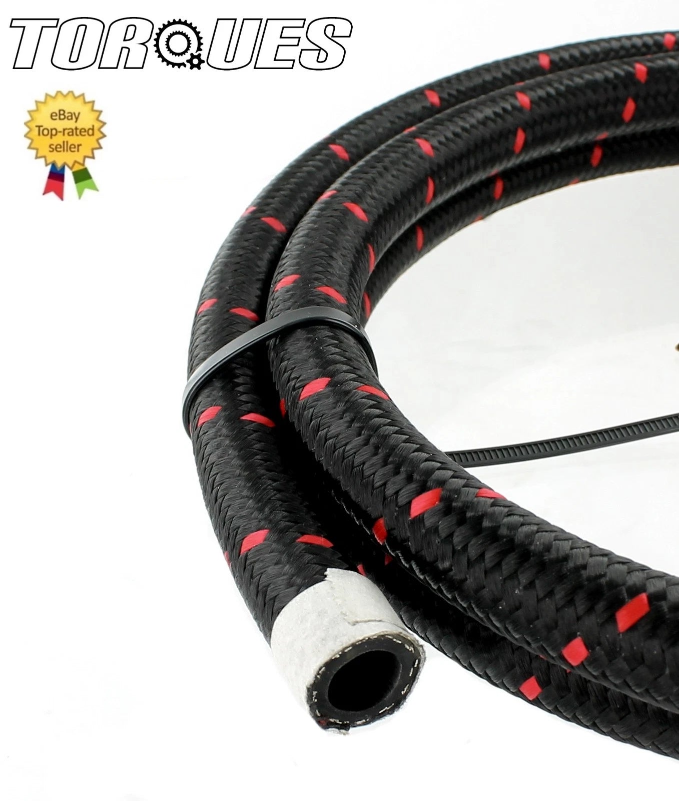 An -8 (An8 8an) Nylon Braided Red Streaked Stealth | Built Supply Co