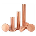 Copper Flat Head Rivets M1.5 - M8