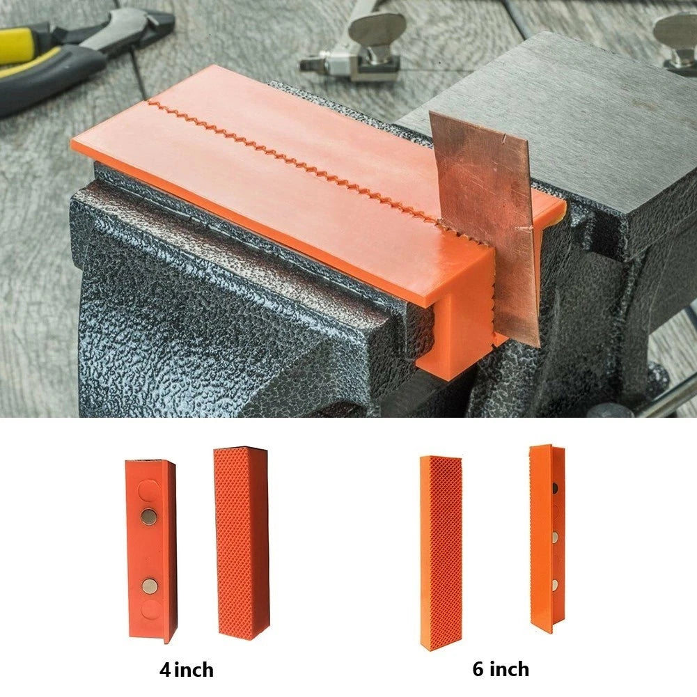 Jaw Pads Vice 4.5/6 Inch High Quality Magnetic Orange Rubber