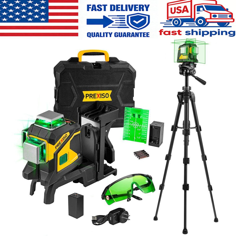 PREXISO 360° Self Leveling Laser Level 100 Ft Green Lazer Le