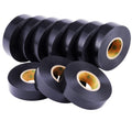 10-Pack Black Electrical Tape Waterproof, 3/4 in X 66Ft, Industrial