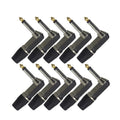 1/4in 6.35mm Jack Plugs Guitar Cable End Connectors Right Angle Mono