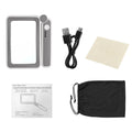Rechargeable Handheld Rectangular 4x Magnifier With 10 Led Lights