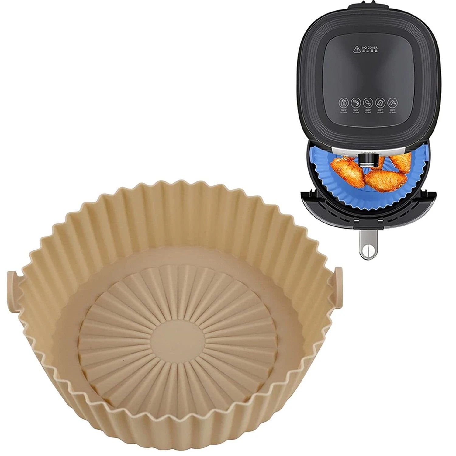 Silicone Airfryer Pot Air Fryers Oven Baking Tray Fried Pizza Chicken
