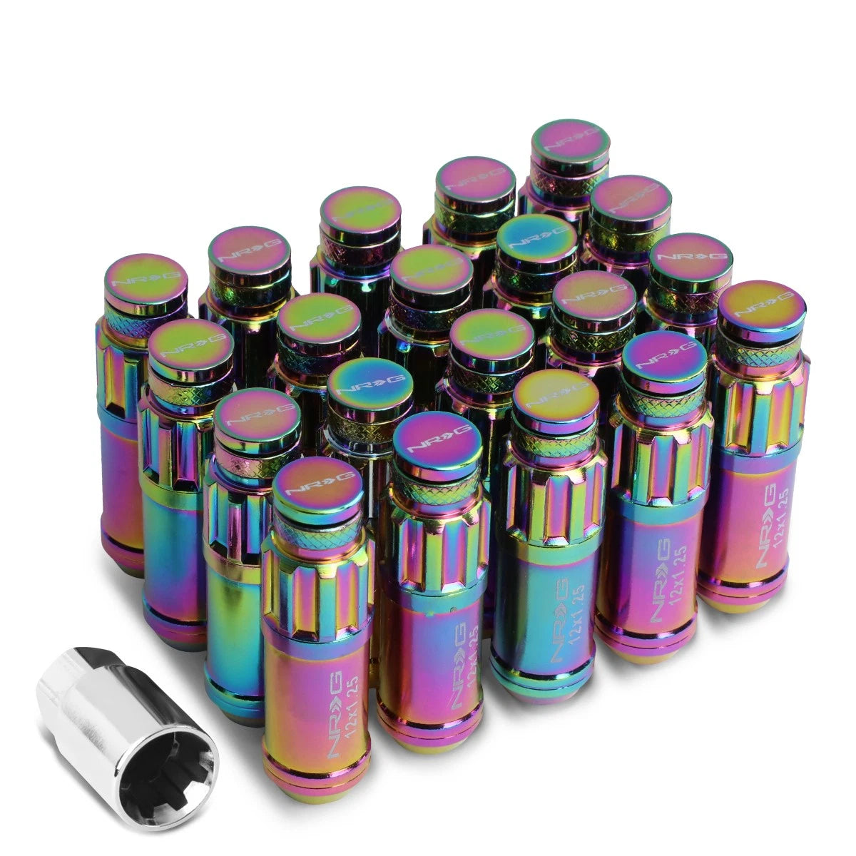Nrg Neo Chrome Steel M12x1.25 Close End Spline | Built Supply Co