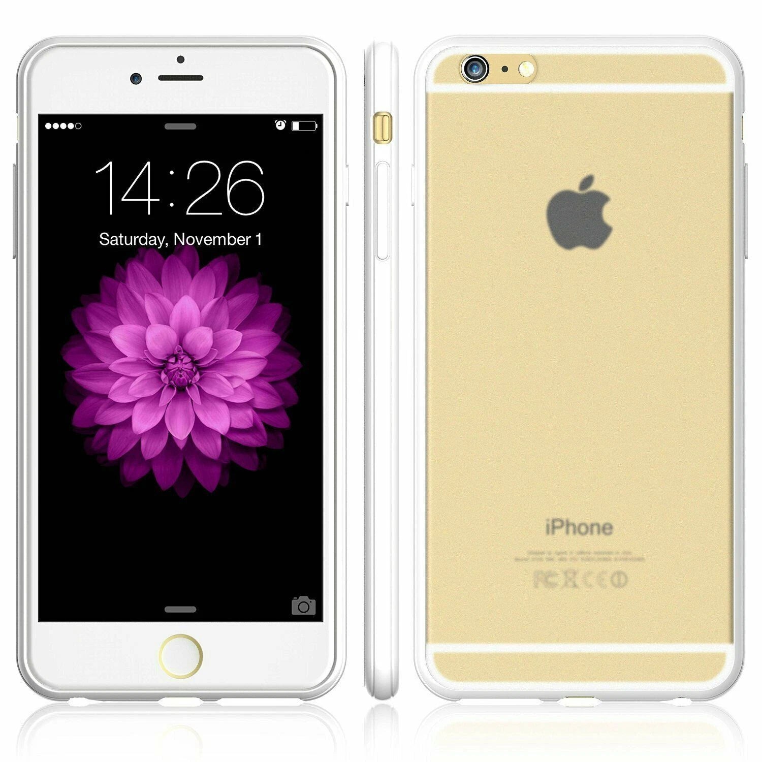 Iphone 6s Case Bumper Case Cover Protective Frosted Hard White