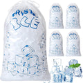Ice Bags 8 Lb with Drawstring, 50 Count Ice Bag for Ice Machine