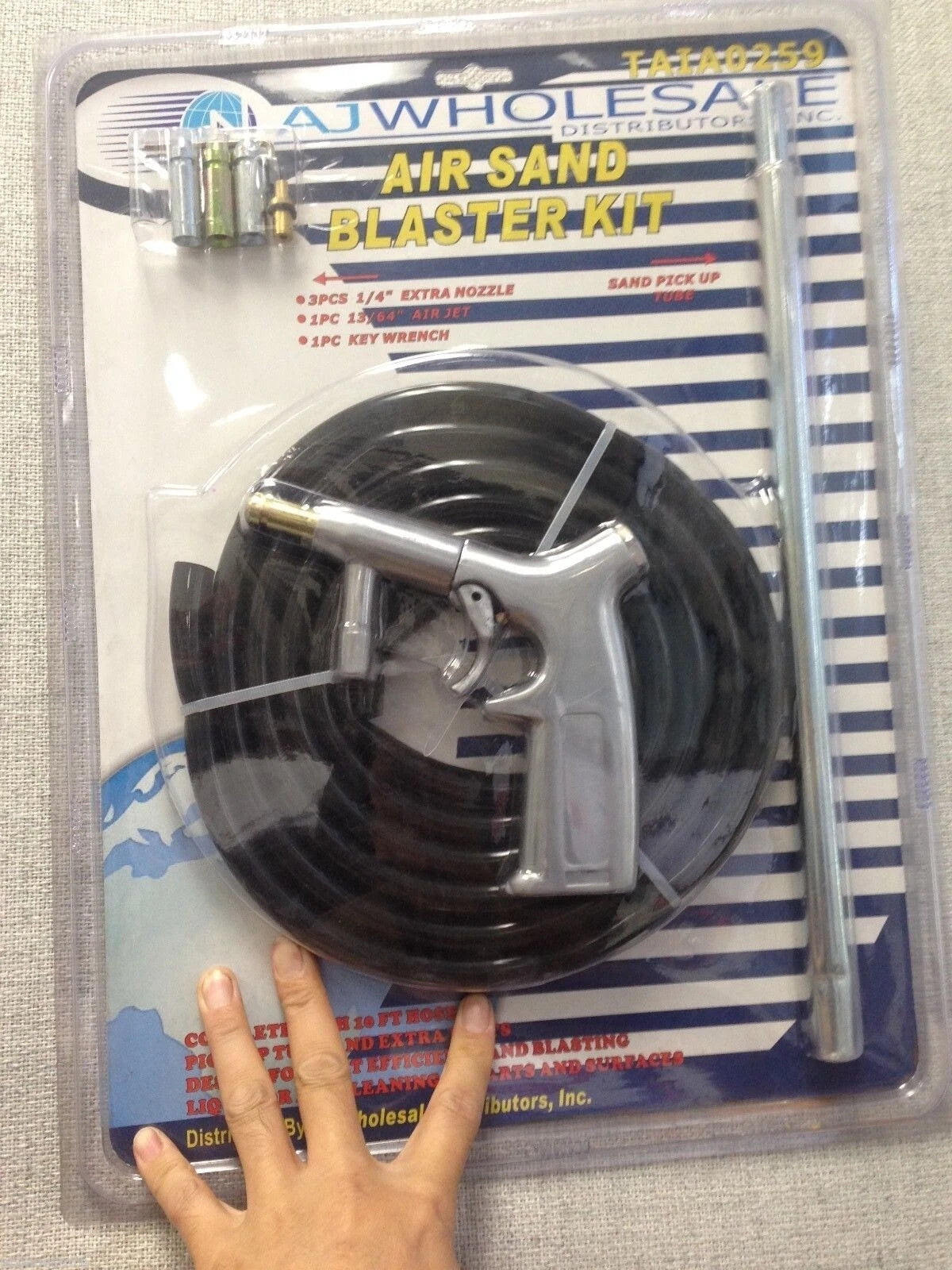 Hand Held Air Sand Blaster Gun Sand Blasting Kit Portable