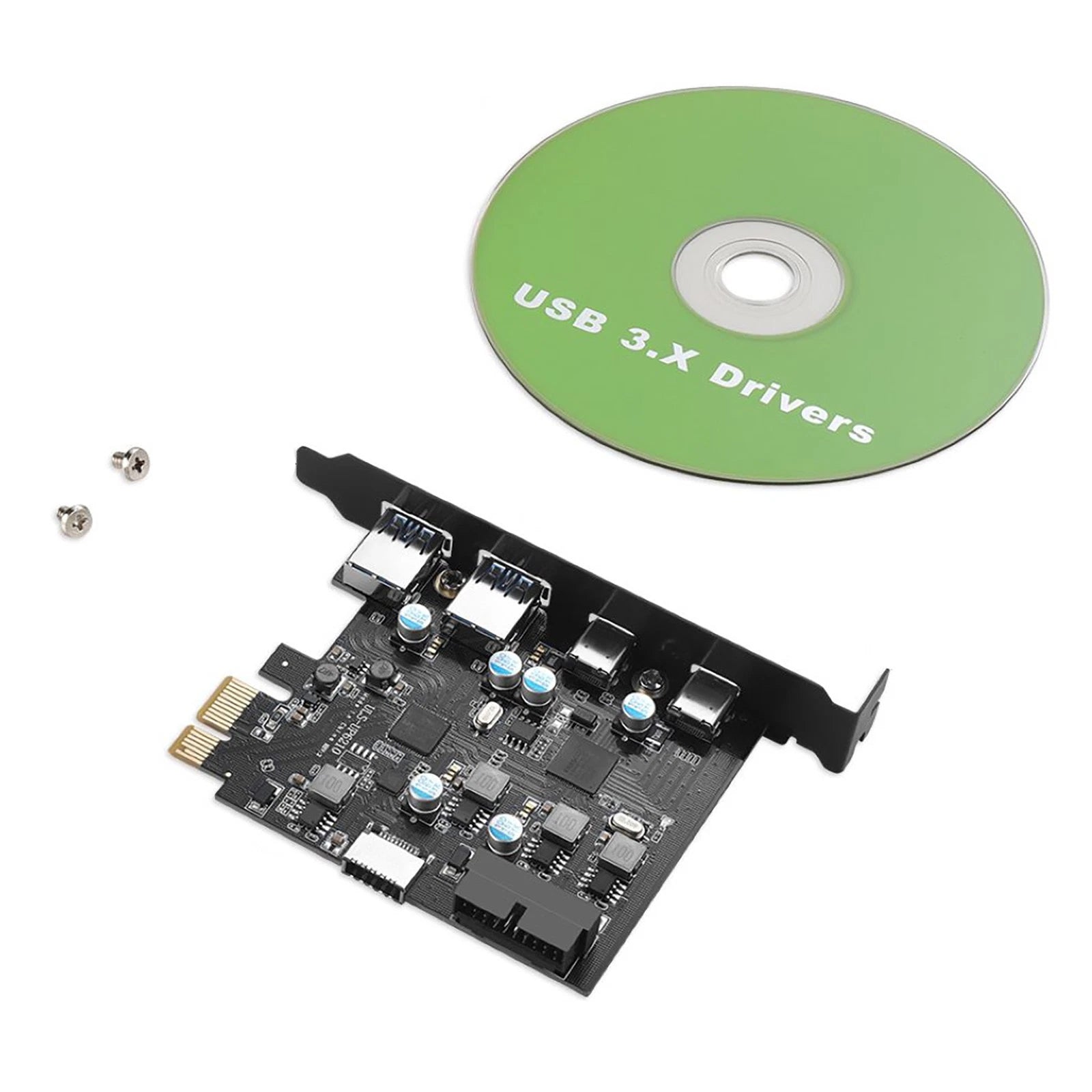 4-port Usb 3.0 Pcie 3.0/2.0 Expansion Card 2xusb-c 2xusb-a For