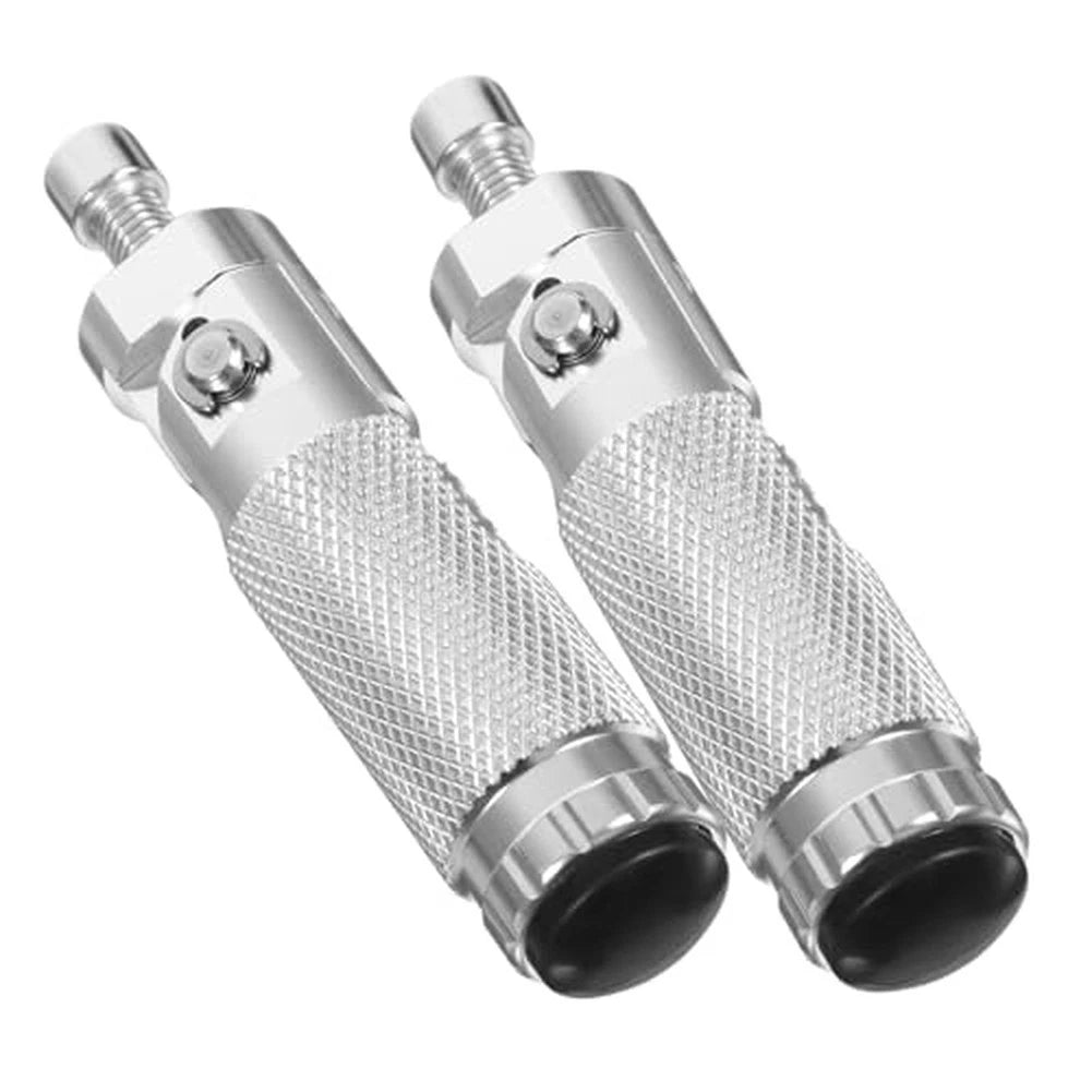 Aluminum Motorcycle Foot Pegs Foldable Round Front Footrests For