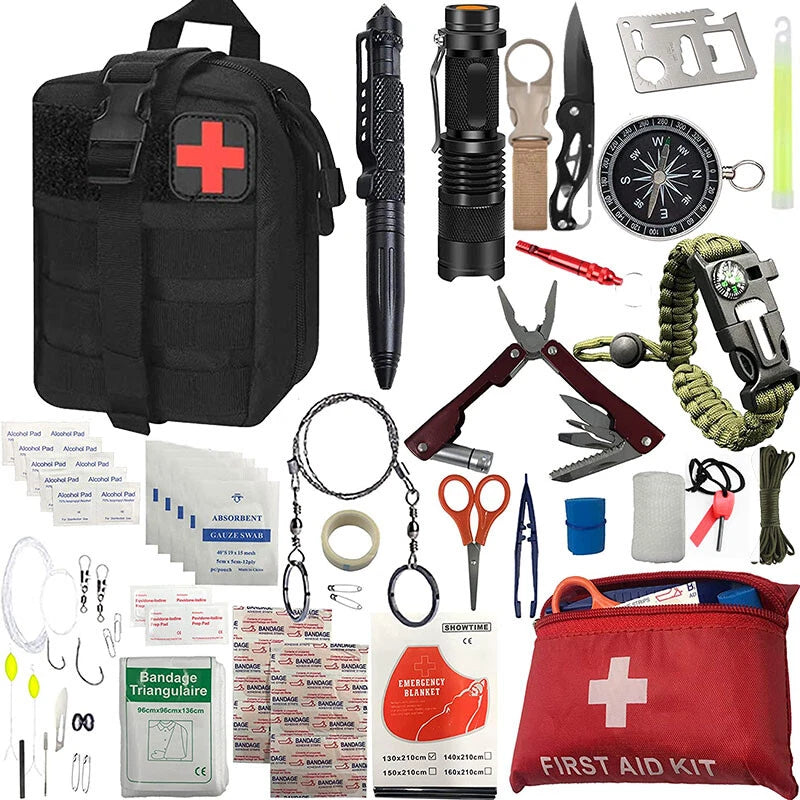 Professional Survival Kit Gear Emergency Tactical First Aid Kit