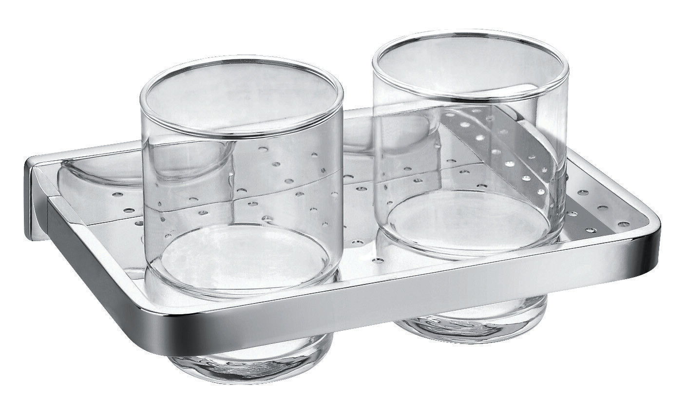 Flova Sofija Double Glass Tumbler and Holder