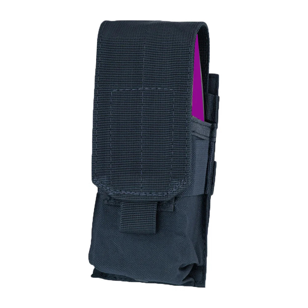 Tactical Single Mag Pouch Molle Pals Closed Top Navy Blue
