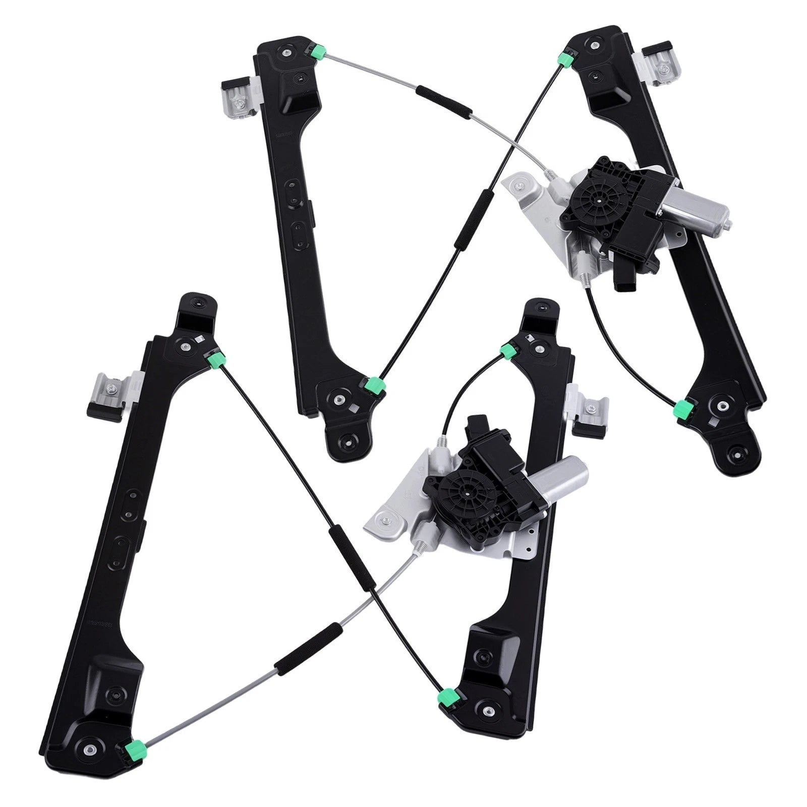 2x Front Left+Right Side Window Regulator w/ 7-Pin Motor for Cadillac SRX 10-15