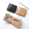 Short Slim Wallet For Men Made Of Durable Pu Leather With Blocking