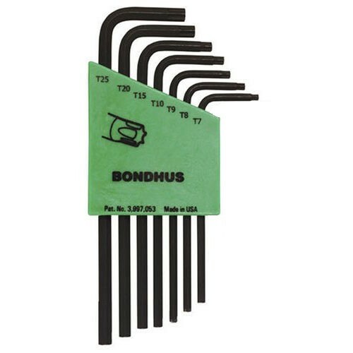 Bondhus 7pc Tamper Resistant Torx L Wrench Set