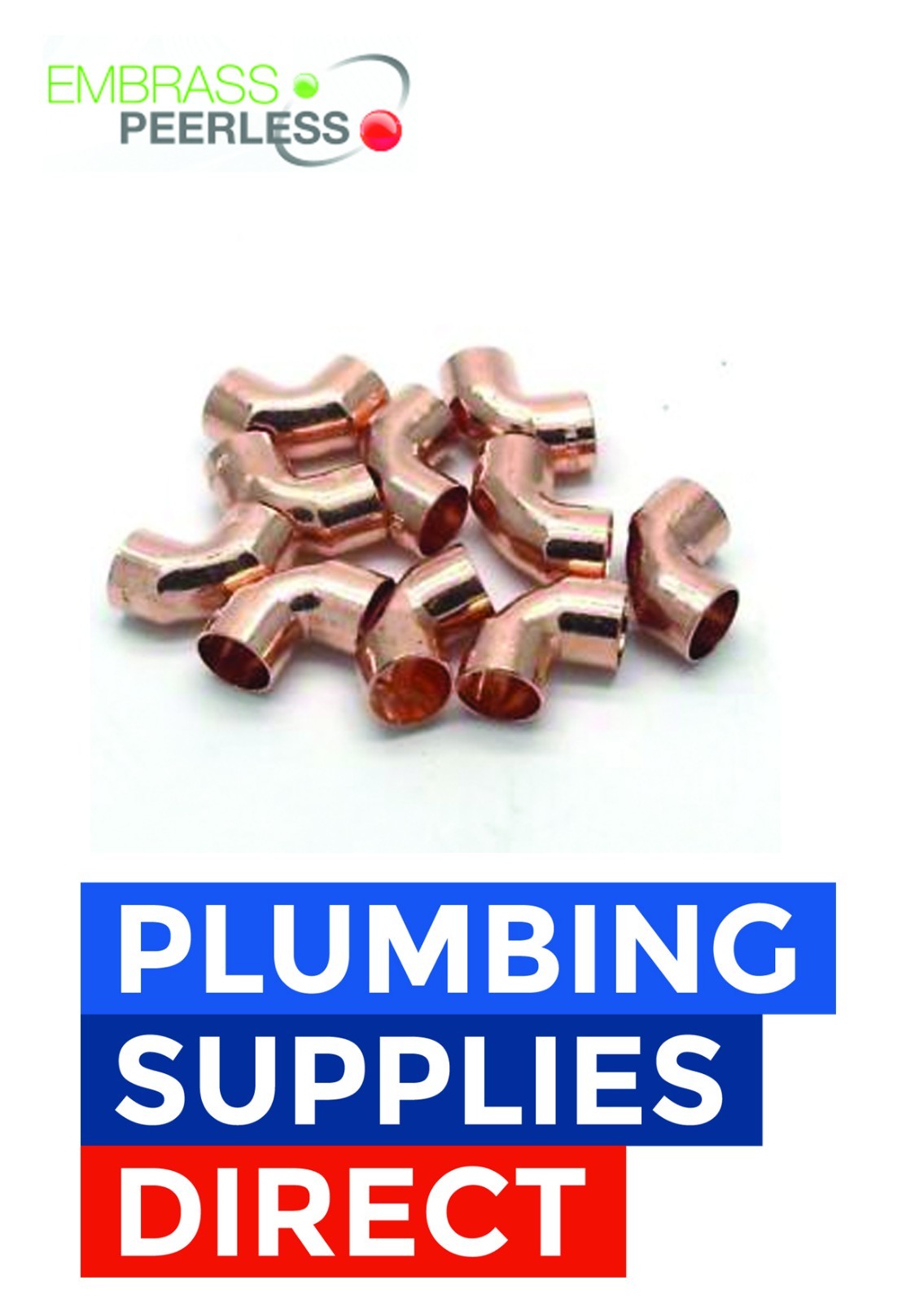 8mm Endfeed End Feed 90 Degree Copper Equal Elbow Pack of 25