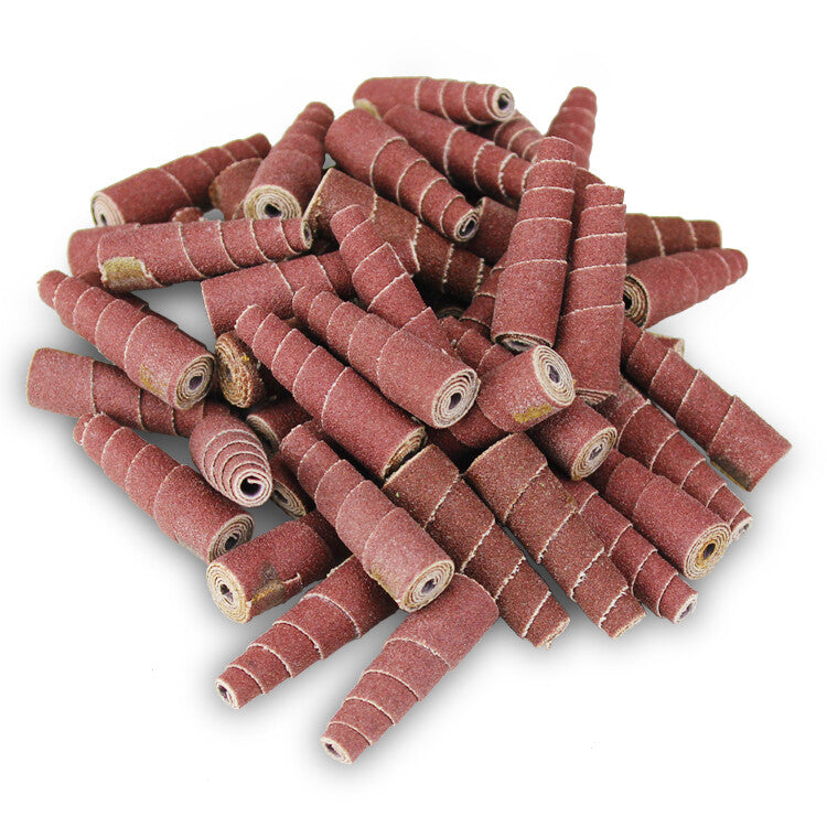 3/8" x 1.5" x 1/8" Aluminum Oxide Abrasive Cartridge Roll, Full Taper