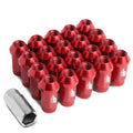 J2 7075 Forged Aluminum M12x1.5 5cm Knurled Top Lug Nut Kit+adapter