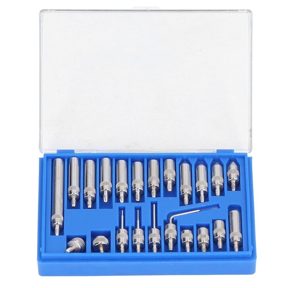 22PC Dial Indicator Probe Point End Tip Steel Test Kit