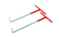 2pc T Handle Exhaust Straight Hook Puller Rubber Ring Donut Stretcher Remover