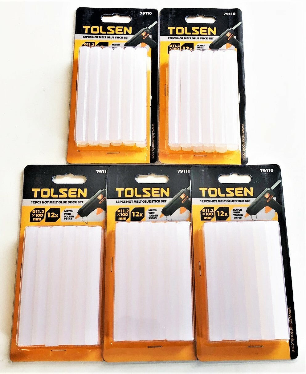 60 TOLSEN FULL SIZE HOT MELT GLUE GUN STICKS .44" X 4" (11.2MM X 100MM) #79110Op