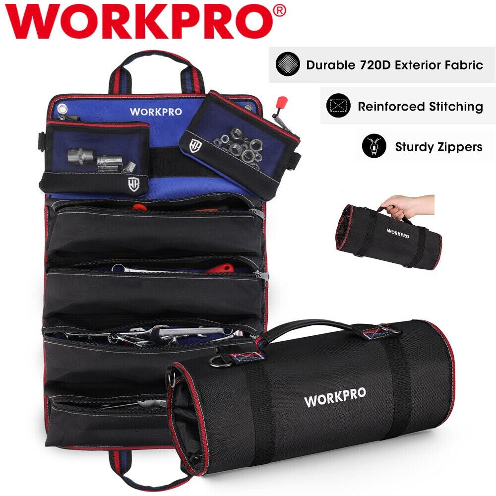 WORKPRO Roll Up Tool Bag with 6 Pockets by WORKPRO