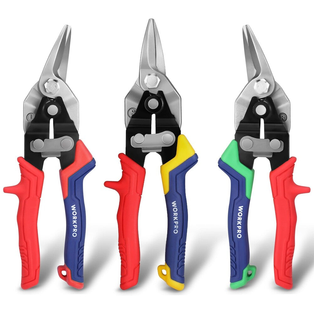 3PCS 8'' Aviation Tin Snip Sets Straight Left Right Cut Sheet Metal