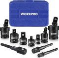 Workpro Impact Socket Adapter Set With A Heavy-duty Case Black New