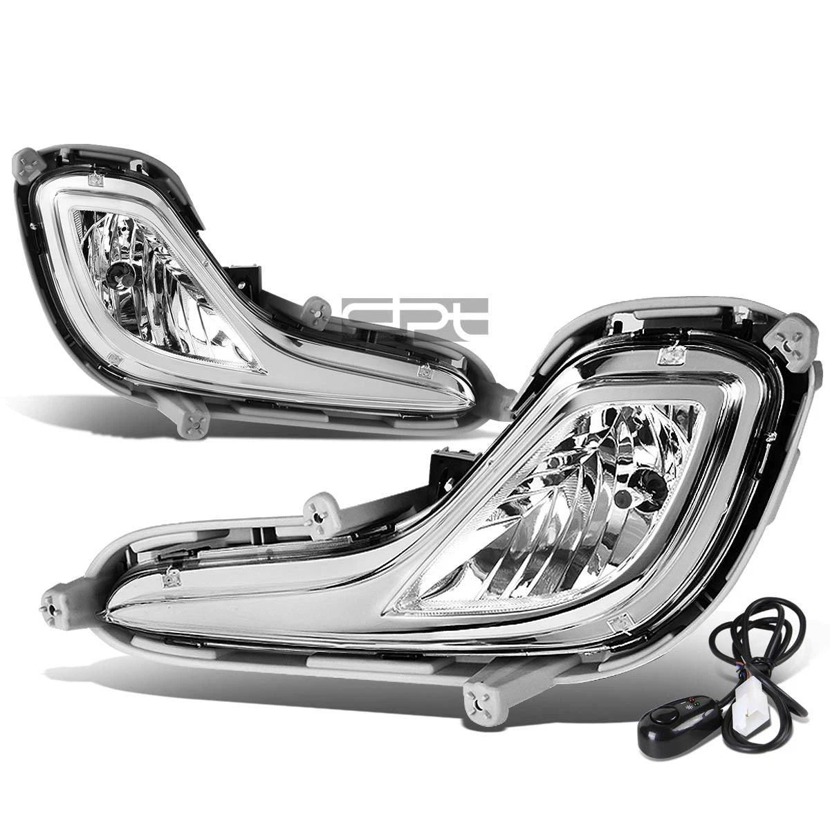 Fit 12-16 Rb 4dr Chrome Clear Lens Oe Bumper Driving Fog