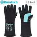 Duratech 16" Welding Gloves Fireplace Heat/fire Resistant Cow Leather