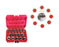 16pc 8-24mm 1/2" Dr 12pt Gear Lock Profile Multi-Tooth All-in-1 Spline