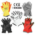 12 Pairs Work Gloves Safety Latex PU Nitrile  Black White Orange Grey Red Opens 