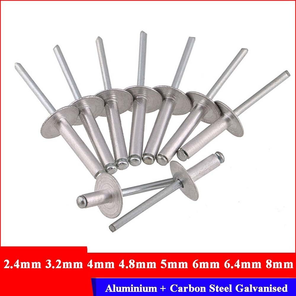 Aluminium Head Pop Rivets Large Flange