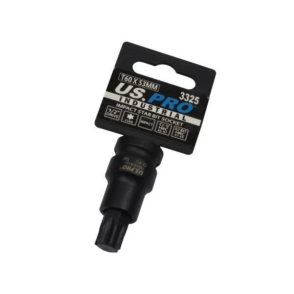 Us Pro T60 Impact Star Bit Socket 1/2 Drive Torx 53mm Cr-v S2