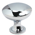 Signature Contemporary Metal Knob, Chrome, 1-3/16" Diameter