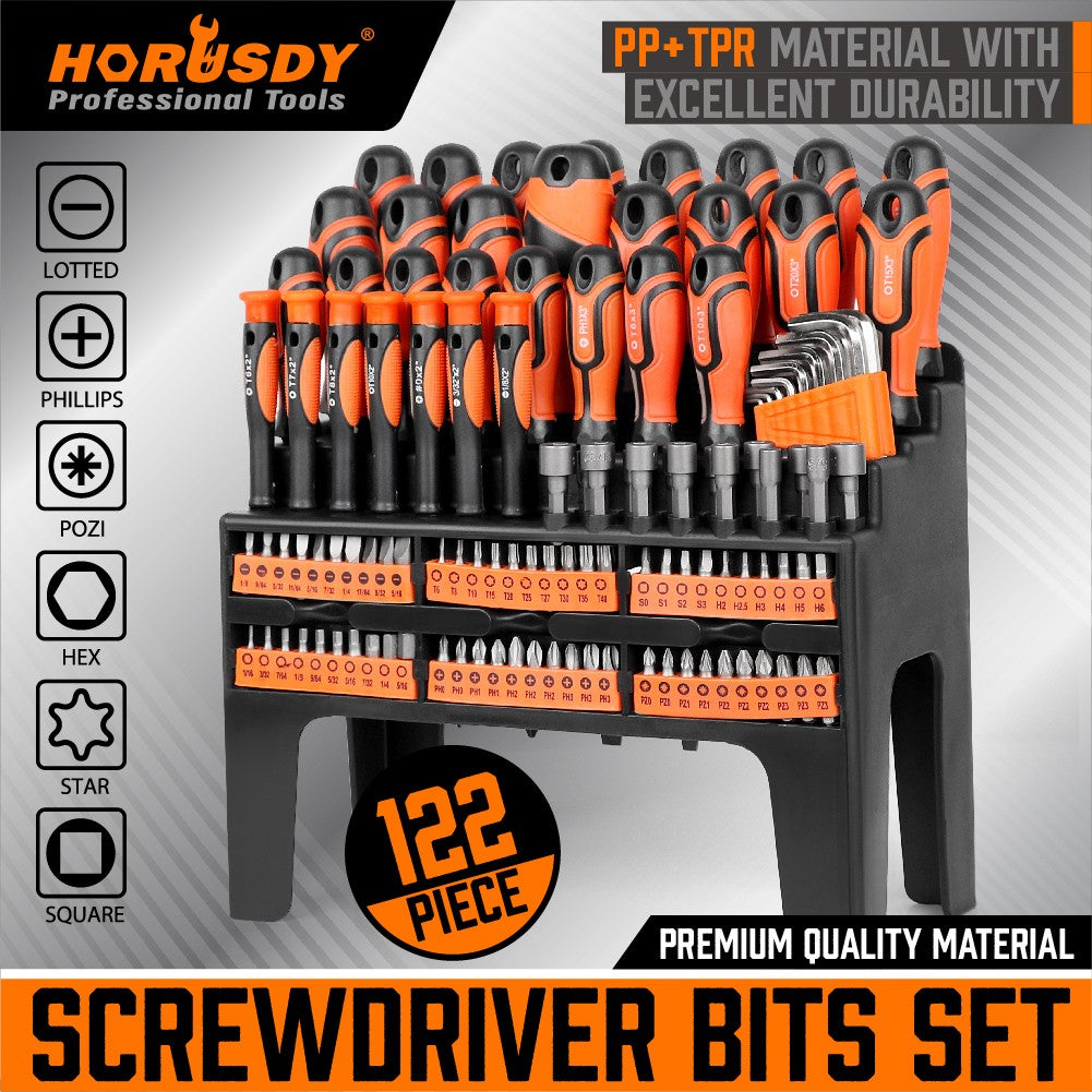 122Pc Magnetic Screwdriver Set Ratchet Handle Nut Driver Hex Key