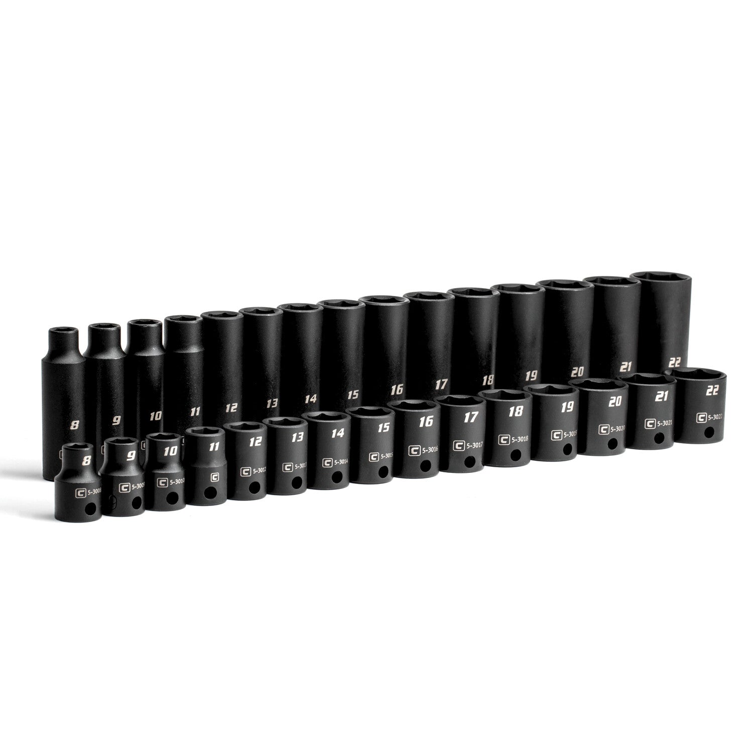 Capri Tools 3/8 in. Drive Shallow/Deep Impact Socket Set, 6-Point, Metric, 30-PcOpens in a new windo