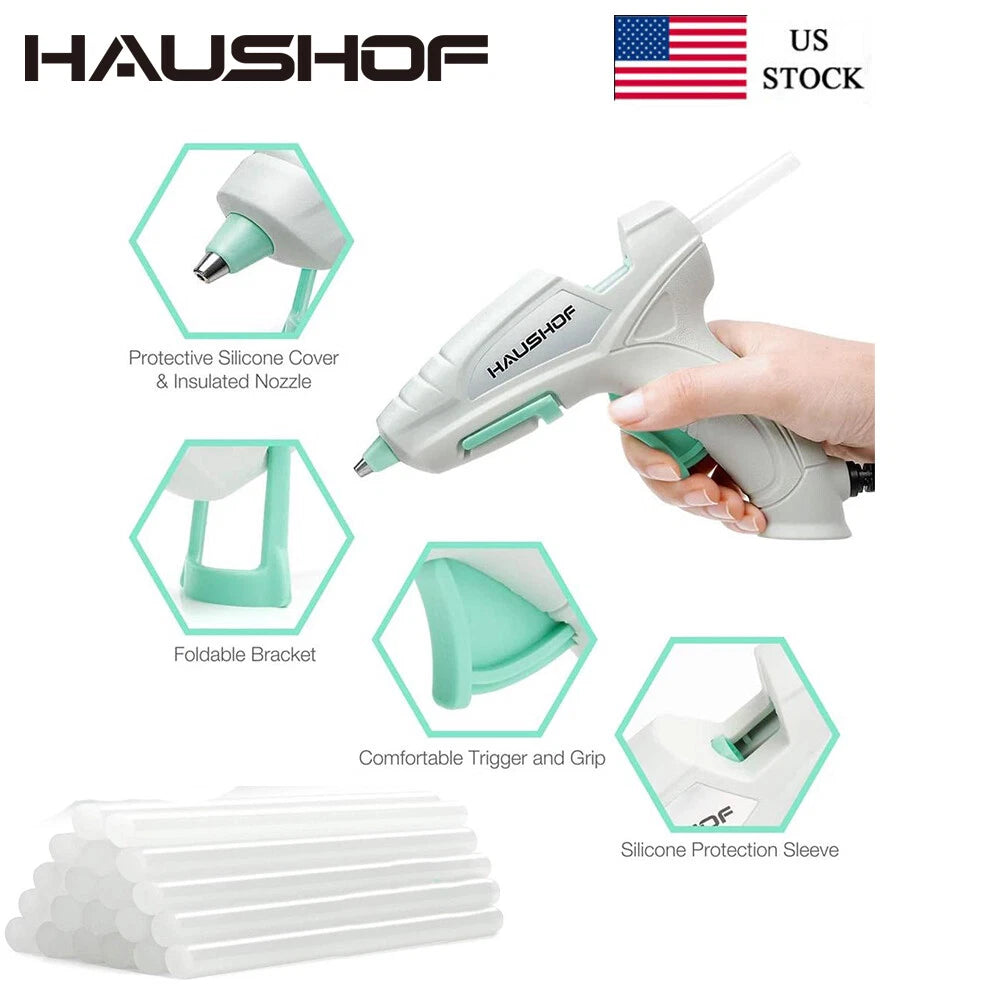 Haushof 20W 120V Mini Hot Glue Gun Kit For Crafts & | Built Supply Co
