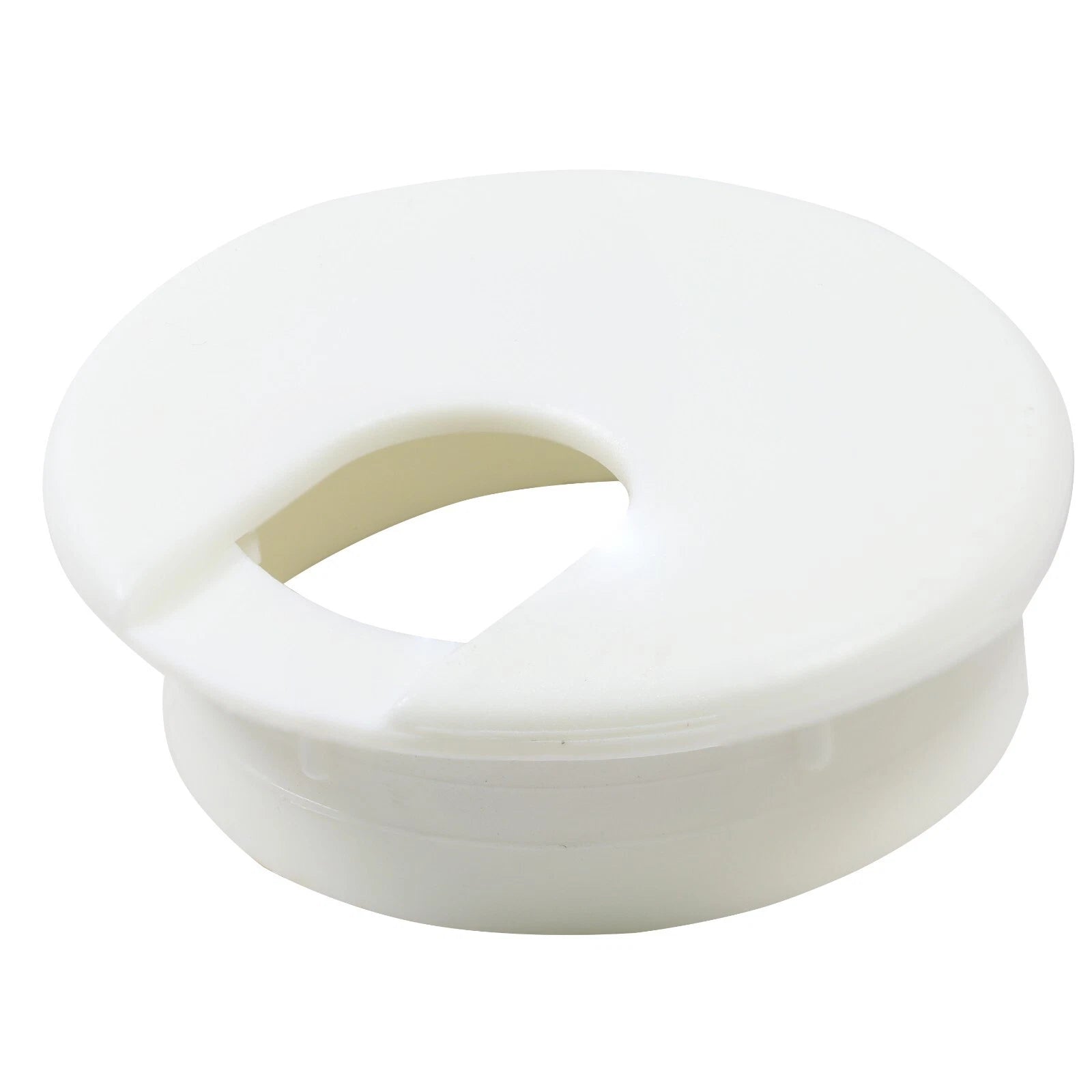 (51mm) 2" Round White Computer Desk Table Port Wire Cable Hole Cover
