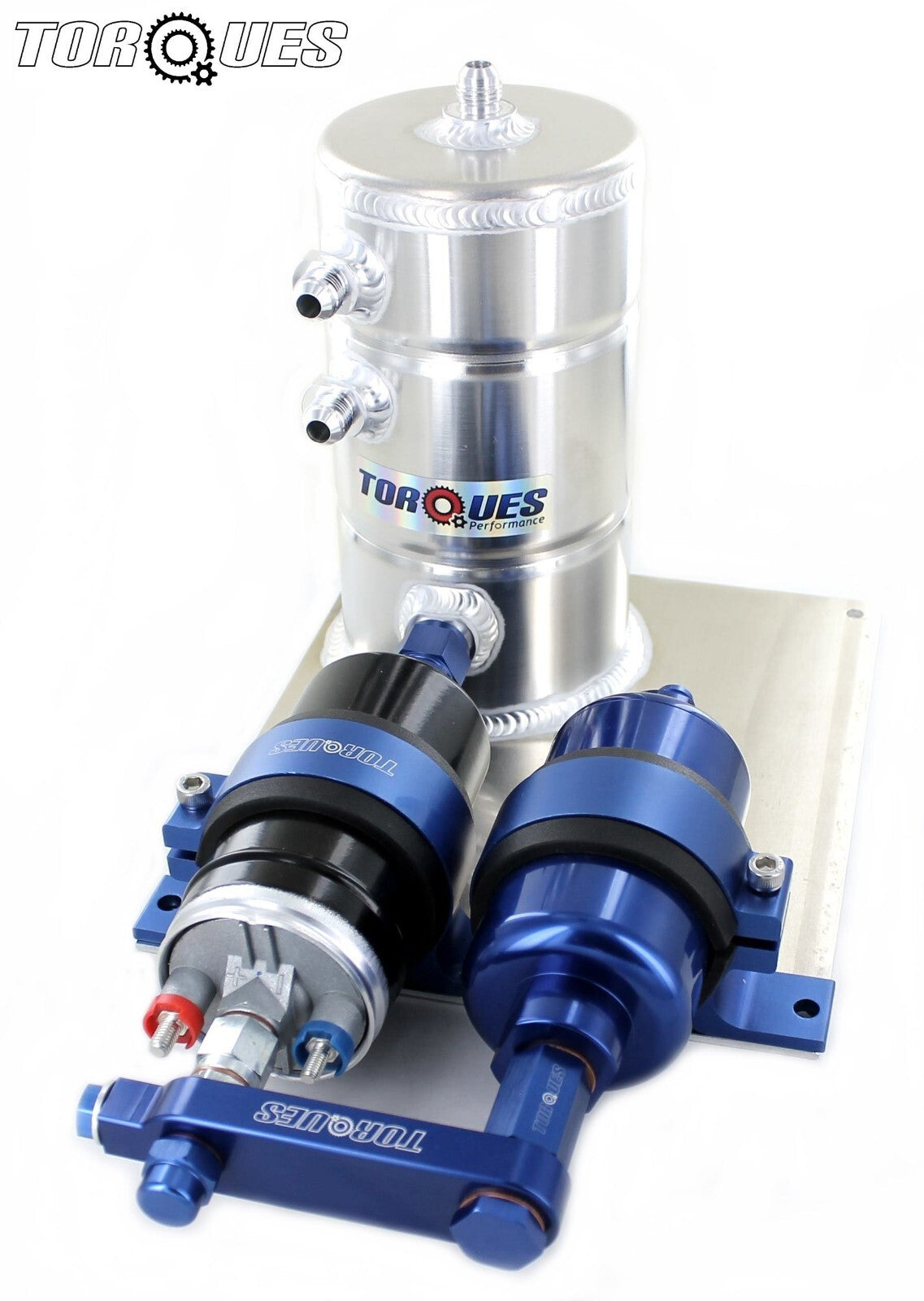 Sytec Otp 044 Fuel Pump + an-6 Billet High Flow Filter Swirl Surge Pot