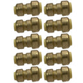 XFITTING 1/2" x 3/8" Push Fit Reducing Coupling 10 Pack