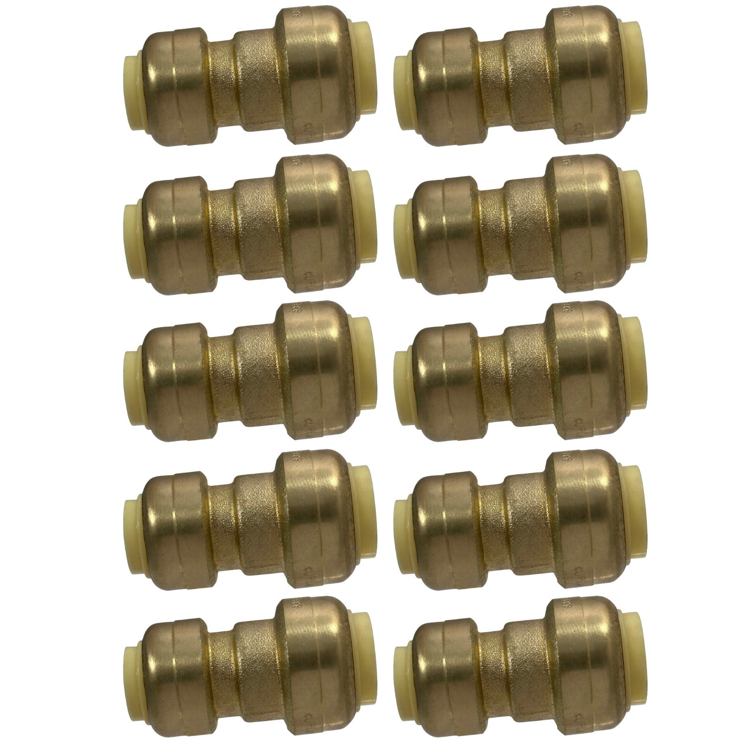 XFITTING 1/2" x 3/8" Push Fit Reducing Coupling 10 Pack